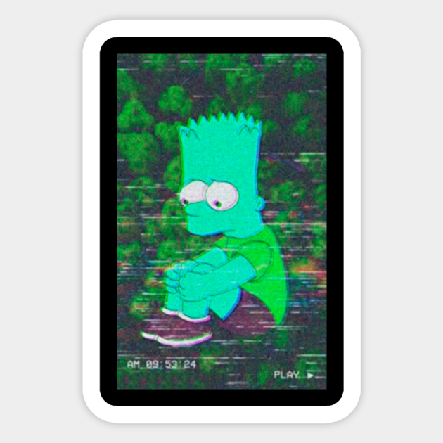 Sad Film Bart Bart Simpson Sticker Teepublic Lower leve film jadul barat 18+ film semi jadul barat #lowor_level #film_semi_jadulbarat. sad film bart