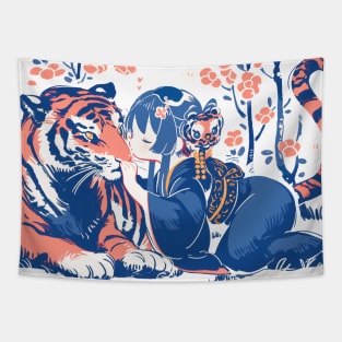 Geisha tiger shogun’s Geisha 87010 Tapestry