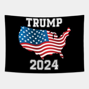 Retro President Donald Trump 2024 Tapestry