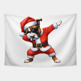 Christmas Boxer Dog Dabbing Dance Tapestry