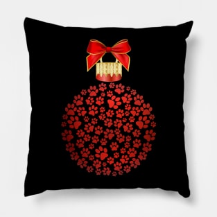 Christmas Ball Dog Paw Pillow