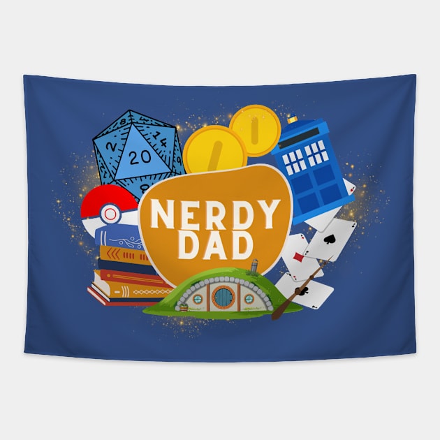 Nerdy Dad Tapestry by hannahrlin