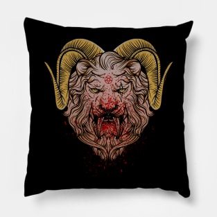 Horned Lion Pillow