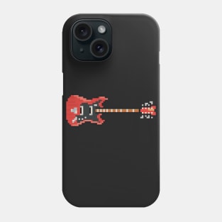 Pixel Red 8-String Bass Guitar Phone Case