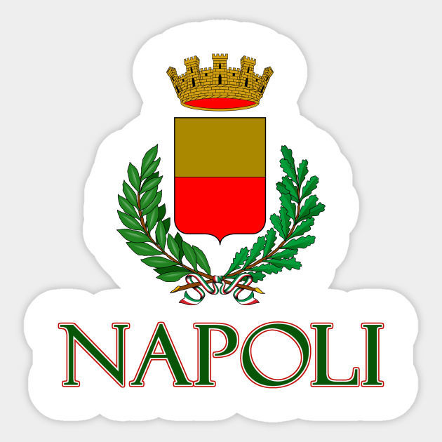 Napoli Naples Italy Coat Of Arms Design Naples Italy Sticker Teepublic