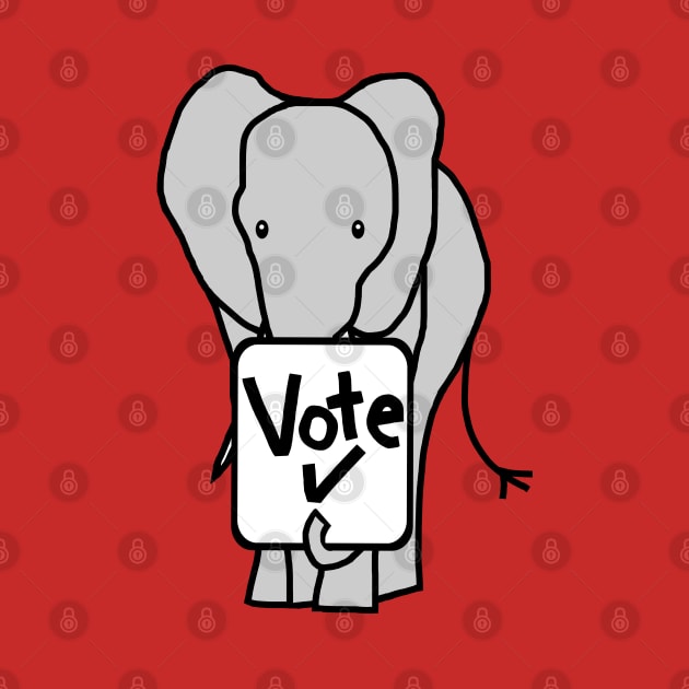 Big Elephant says Vote by ellenhenryart