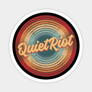 quiet riot vintage circle Magnet