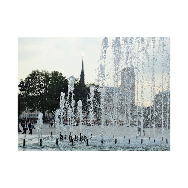 Paris Hotel de Ville Fountains by BlackBeret