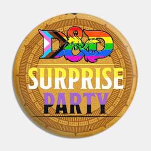 D&D Surprise party Pride - Non-Binary Flag Pin