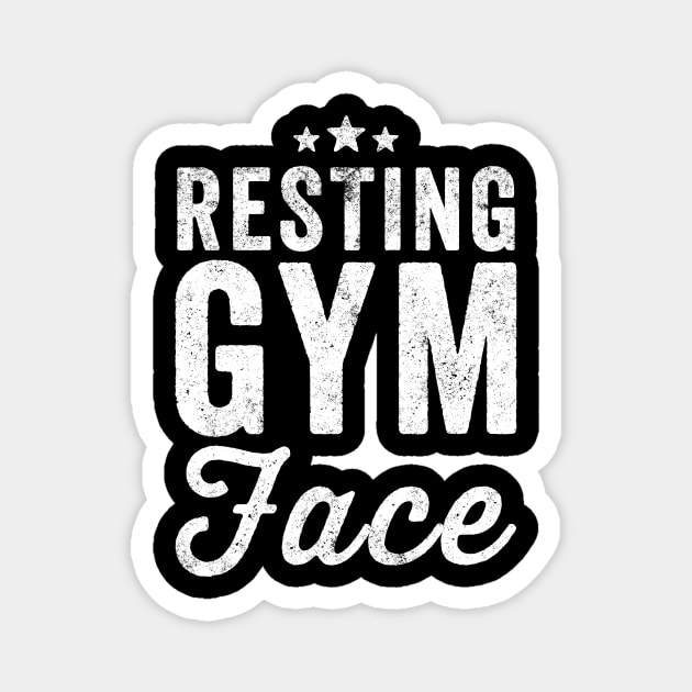 Resting gym face Magnet by captainmood