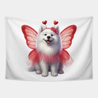 Valentine Fairy Samoyed Dog Tapestry