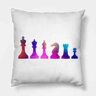 Colorful Chess Pieces Pillow