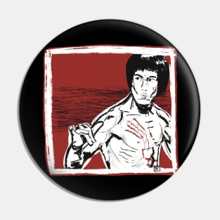 Red Bruce Lee Pin