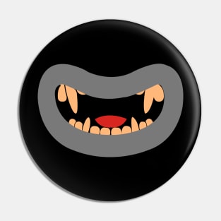 Creepy Vampire Mouth Graphic Illustration Pin