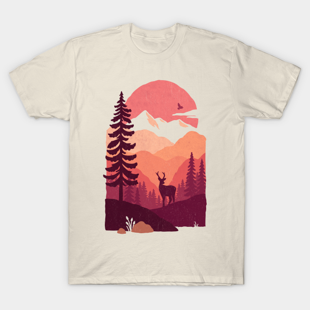 Crimson Peaks - Mountains - T-Shirt