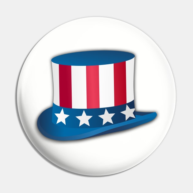 Stars and Stripes Hat Pin by EarlGreyTees