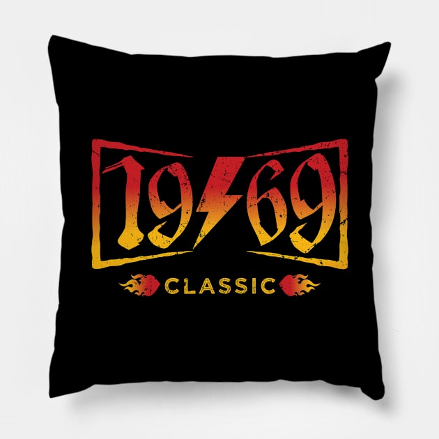 '1969 Classic 50th Birthday' 50th Birthday Vintage Gift Pillow by ourwackyhome