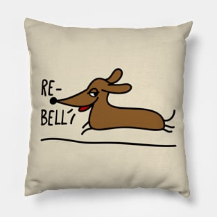 Dachshund as a rebel Pillow