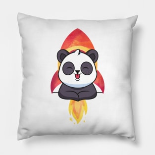 Cute Rocket Panda - Adorable Panda - Kawaii Panda Pillow