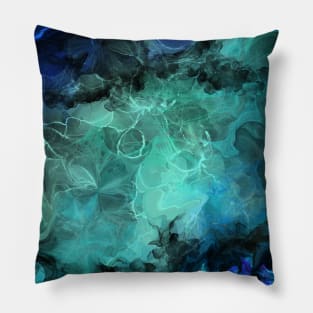 Abstract colorful ink and metallics I Pillow