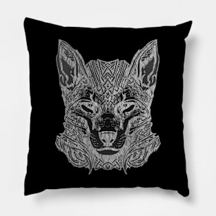 Celtic silver fox Pillow