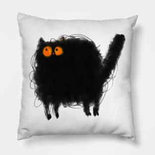 Black Cat Creative Artwork Pillow