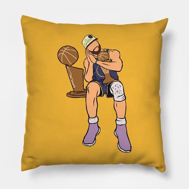 Steph Curry Championship Celebration Pillow by rattraptees