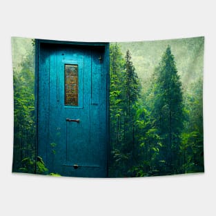 Blue Door in the Green Tapestry