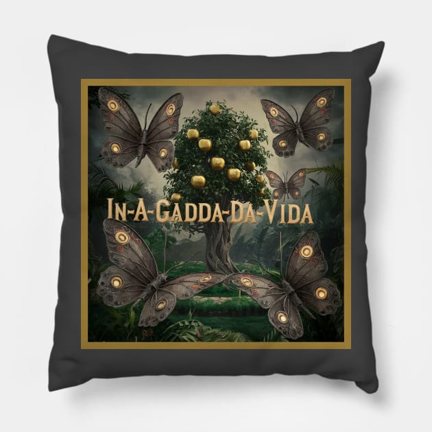 In-A-Gadda-Da-Vida Pillow by Dizgraceland