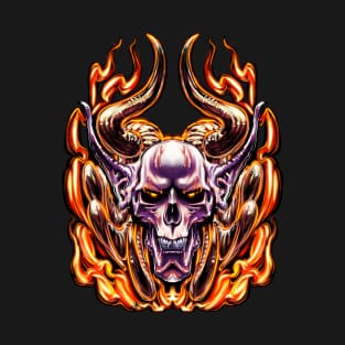 Flaming Demon Skull T-Shirt