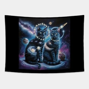 Cosmic Cat Odyssey Tapestry