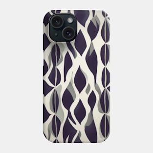 black and white abstract pattern Phone Case