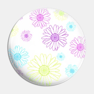 Bright colored daisies Pin