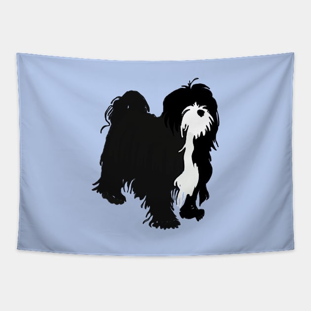 Tibetan terrier Tapestry by CreativeBubble21