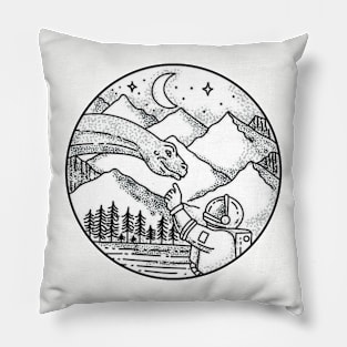 Astronaut and dinosaur Pillow