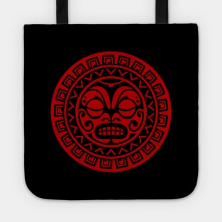 Polinesian Tattoo Red Tote