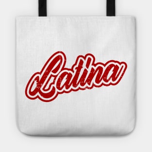 Latina - red design - grunge Tote