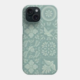 Light Turquoise Talavera Tile Pattern by Akbaly Phone Case