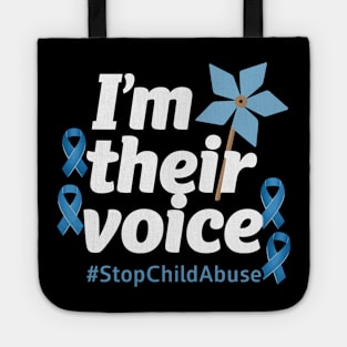 Child Abuse Prevention month awareness I'm Their Voice Tote