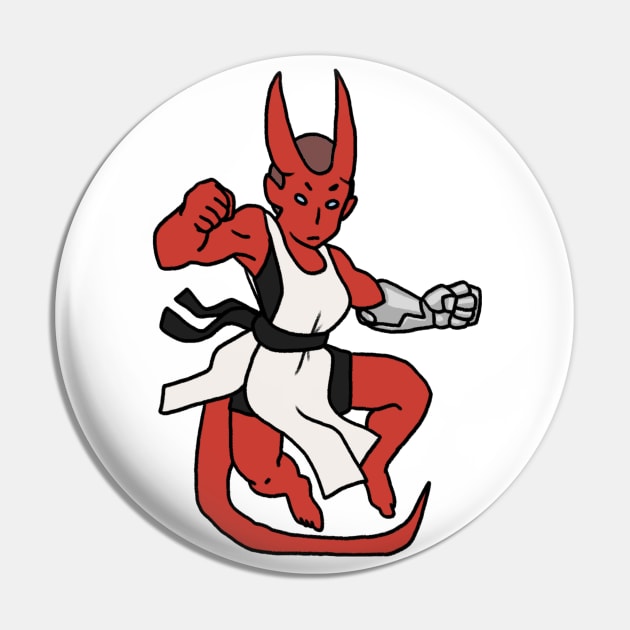 Tiefling Monk Pin by NathanBenich