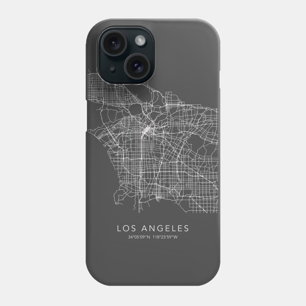 Los Angeles Map Phone Case by Dennson Creative