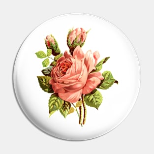 Vintage Rose Flower Pin