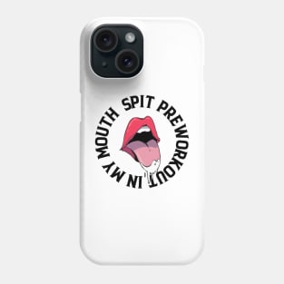 Spit PreWorkout In My Mouth Retro Vintage Colorful Wet Lips For Gym Bodybuilding and fitness Phone Case