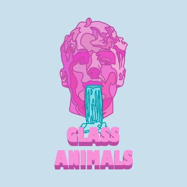 Glass Animals Soda Waterfalls (Head and Logo) by SpareFilm