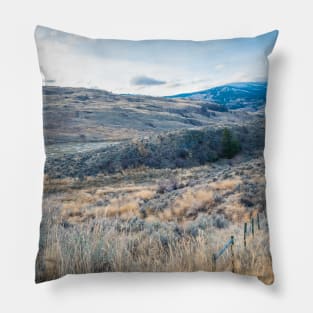 Osoyoos Desert Winter Landscape Pillow