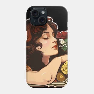 A portrait of a woman in the Art Nouveau style Phone Case