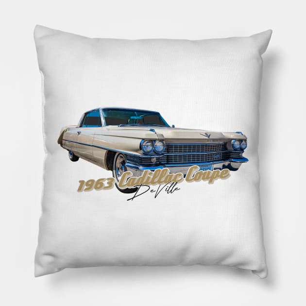 1963 Cadillac Coupe de Ville Pillow by Gestalt Imagery