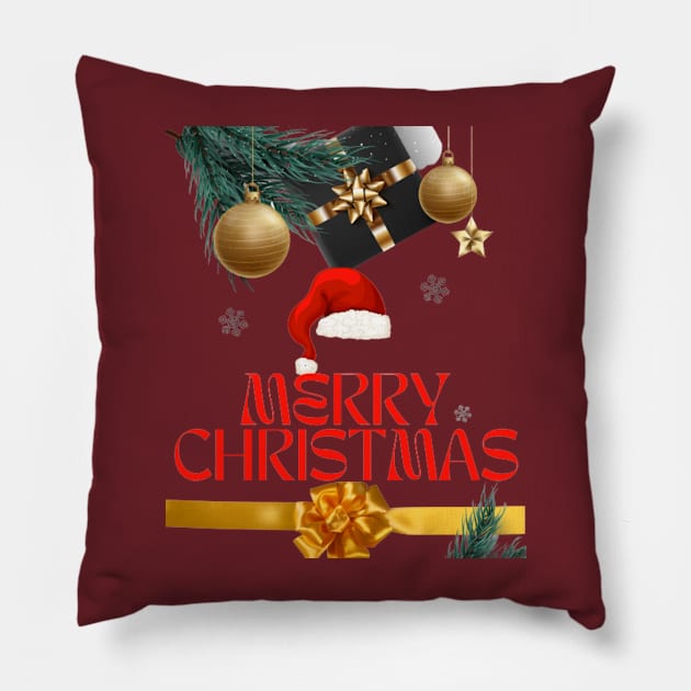 Merry Christmas Pillow by HOLLY BOLLY