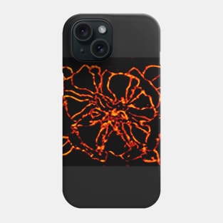 FIRE ORANGE GLASS ROSE Phone Case