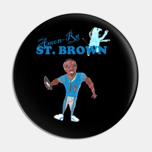 Amon-Ra St. Brown Lions Drawing Pin